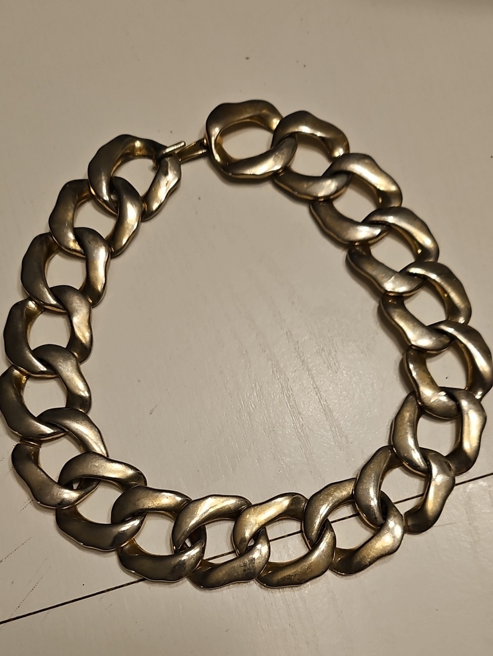 Bold Gold-Tone Chunky Link Necklace for Women